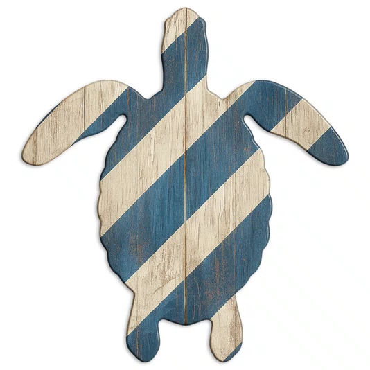 Placa Decorativa Tartaruga Marinha em MDF 3mm Estilo Náutico e Praia