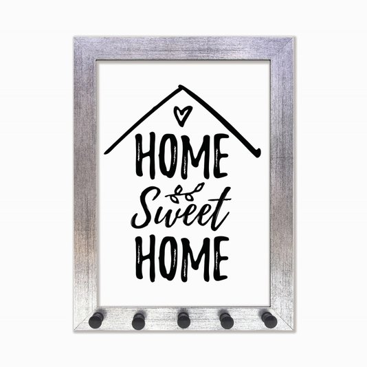 Porta Chaves Home Sweet Home preto e branco