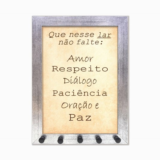 Porta Chaves Que nesse lar não falte:...