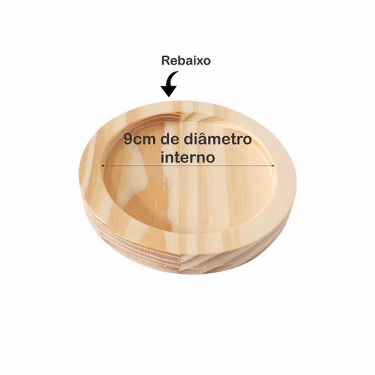 Porta Copos em Madeira de Pinus 12cm com Frase - Economize Água, Beba Cerveja