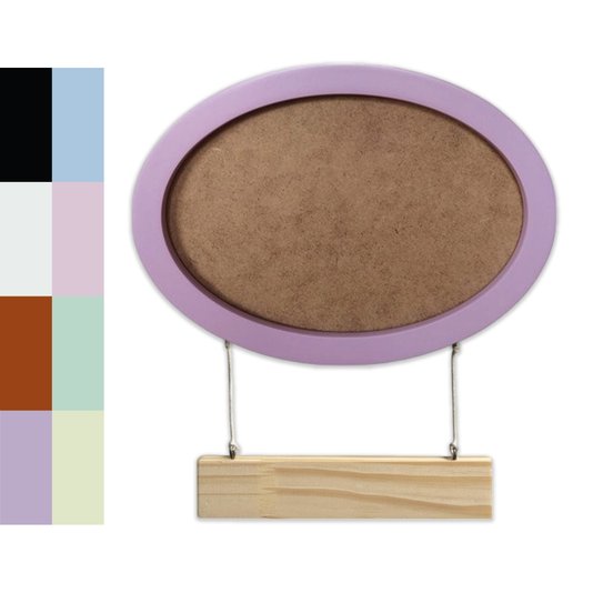 Porta Maternidade Para Quarto Infantil Com Moldura Oval Colorida