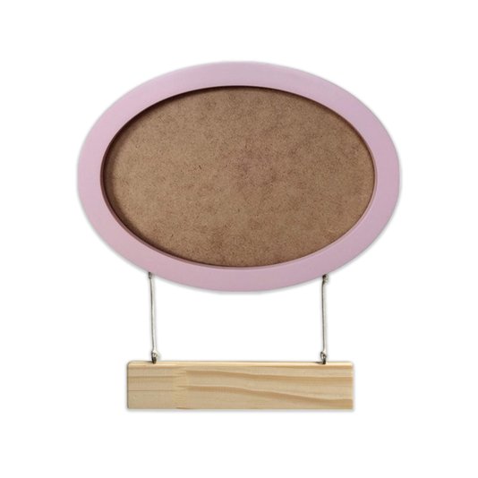 Porta Maternidade Para Quarto Infantil Com Moldura Oval Colorida