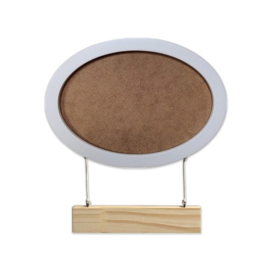 Porta Maternidade Para Quarto Infantil Com Moldura Oval Colorida