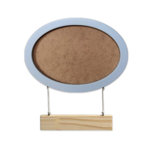 Porta Maternidade Para Quarto Infantil Com Moldura Oval Colorida