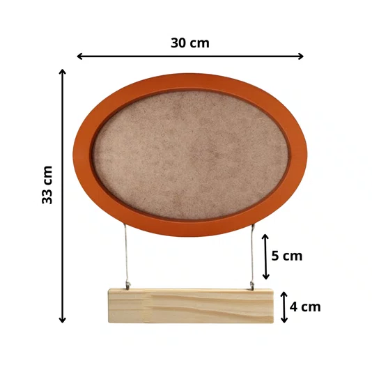 Porta Maternidade Para Quarto Infantil Com Moldura Oval Colorida