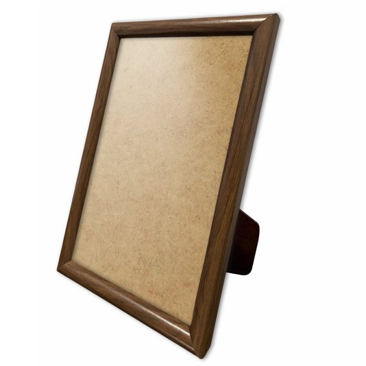 Porta Retrato Com Moldura Abaulada Lisa Revestida Com Suporte e PVC Antirreflexo - 2x3