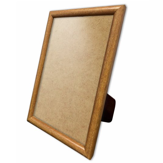 Porta Retrato Com Moldura Abaulada Lisa Revestida Com Suporte e PVC Antirreflexo - 2x3