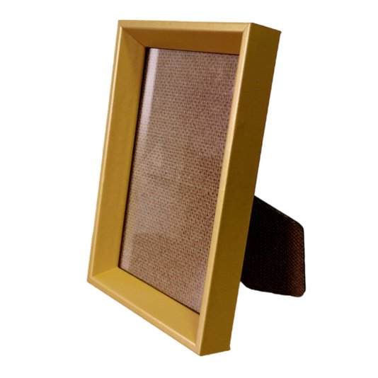 Porta Retrato com Moldura Chanfrada e Vidro Mais Fundo com Suporte - 1,5x2