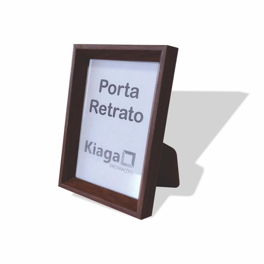 Porta Retrato com Moldura Chanfrada e Vidro Mais Fundo com Suporte - 1,5x2