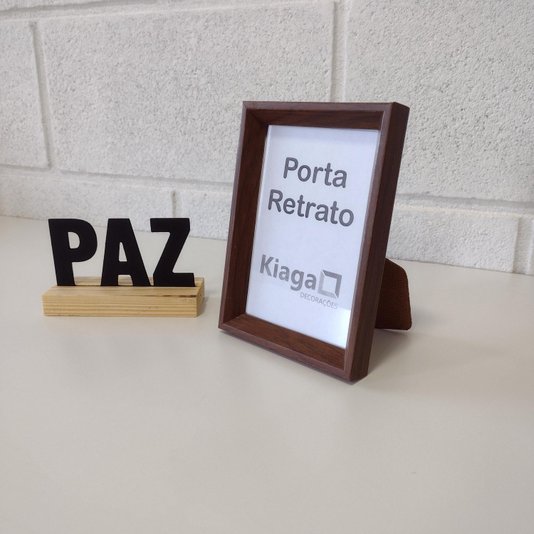 Porta Retrato com Moldura Chanfrada e Vidro Mais Fundo com Suporte - 1,5x2