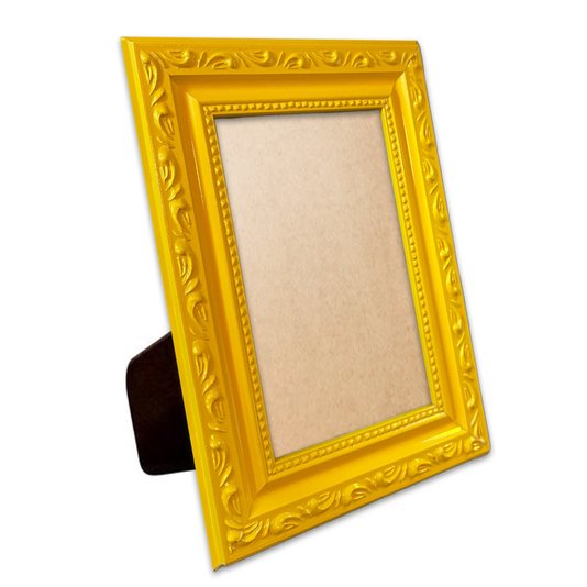 Porta Retrato Com Moldura De Gravação De Ornamentos Com Suporte E Frente Em PVC Antirreflexo - 3,4x1,4