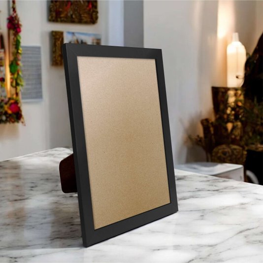 Porta Retrato Com Moldura E PVC Mais Fundo Com Suporte - 2x1