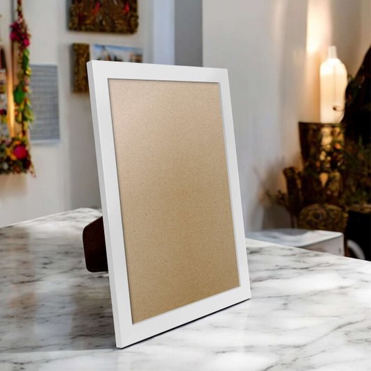 Porta Retrato Com Moldura E PVC Mais Fundo Com Suporte - 2x1