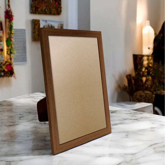 Porta Retrato Com Moldura E PVC Mais Fundo Com Suporte - 2x1