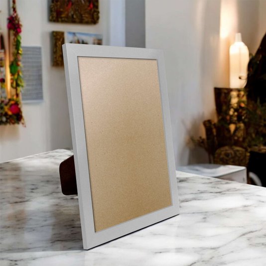 Porta Retrato Com Moldura E PVC Mais Fundo Com Suporte - 2x1