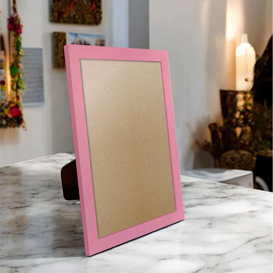 Porta Retrato Com Moldura E PVC Mais Fundo Com Suporte - 2x1