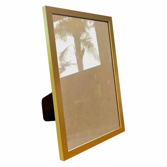 Porta Retrato com Moldura Minimalista e Vidro Mais Fundo com Suporte - 1,5x1