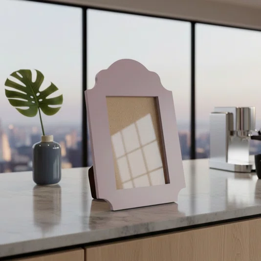 Porta Retrato Com Moldura Provençal Com Suporte em MDF e Acetato