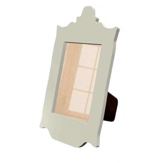 Porta Retrato Com Moldura Provençal Colorida Em Mdf 6 mm Com Suporte em MDF e Acetato