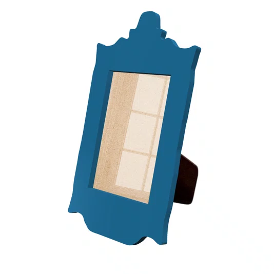 Porta Retrato Com Moldura Provençal Colorida Em Mdf 6 mm Com Suporte em MDF e Acetato