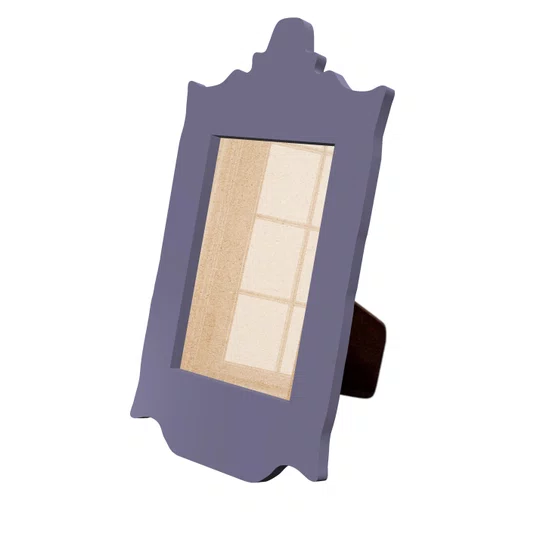 Porta Retrato Com Moldura Provençal Colorida Em Mdf 6 mm Com Suporte em MDF e Acetato