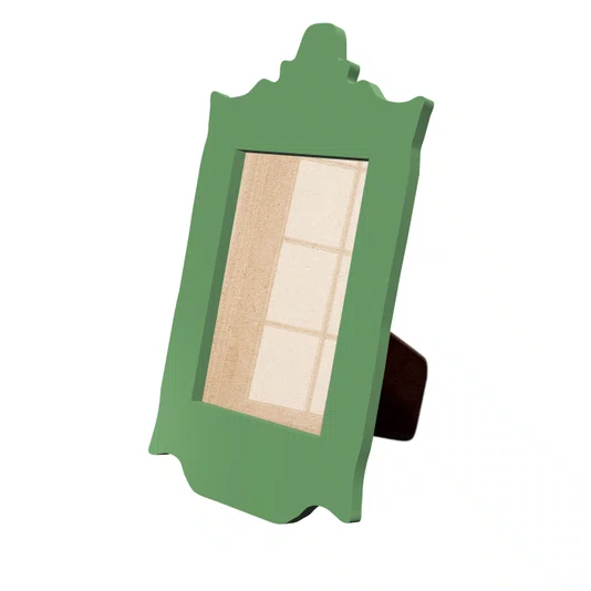 Porta Retrato Com Moldura Provençal Colorida Em Mdf 6 mm Com Suporte em MDF e Acetato