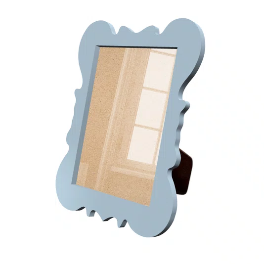 Porta Retrato Com Moldura Provençal Colorida Em Mdf 6 mm Com Suporte em MDF e Acetato