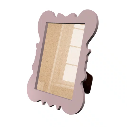 Porta Retrato Com Moldura Provençal Colorida Em Mdf 6 mm Com Suporte em MDF e Acetato
