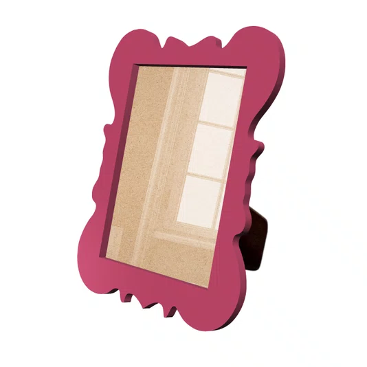 Porta Retrato Com Moldura Provençal Colorida Em Mdf 6 mm Com Suporte em MDF e Acetato