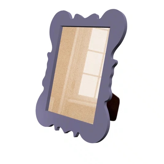 Porta Retrato Com Moldura Provençal Colorida Em Mdf 6 mm Com Suporte em MDF e Acetato