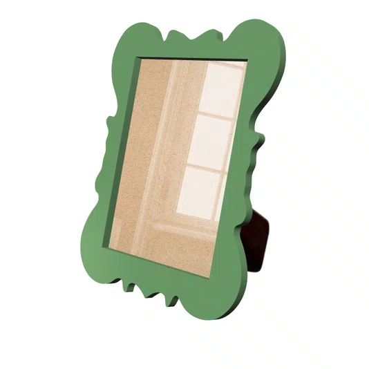 Porta Retrato Com Moldura Provençal Colorida Em Mdf 6 mm Com Suporte em MDF e Acetato