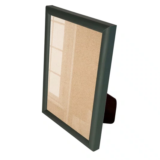 Porta Retrato de Moldura Abaulada Lisa Revestida Com Suporte e Vidro - 2x3