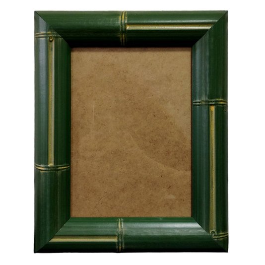 Porta Retrato de Moldura com Gravação de Bambu e Vidro Mais Fundo com Suporte - 4,3x2,3