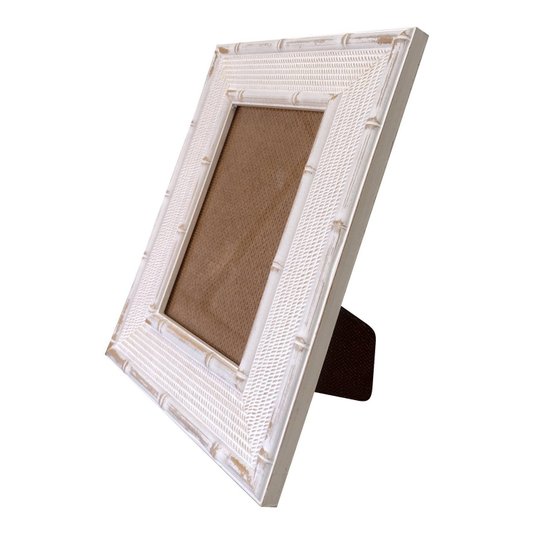 Porta Retrato de Moldura com Gravação de Bambu e Acetato Mais Fundo com Suporte - 4,5x1,5