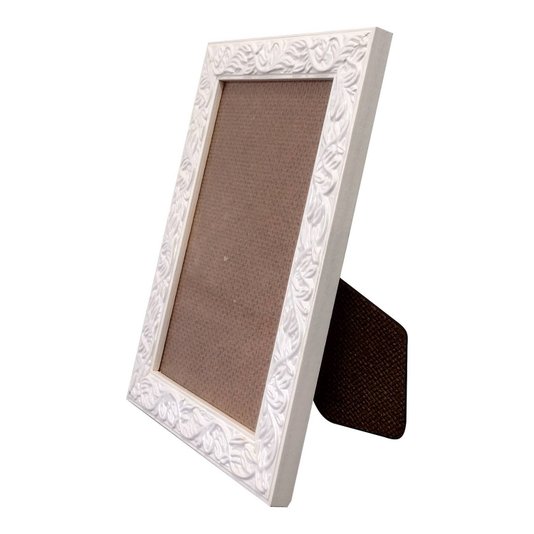Porta Retrato de Moldura com Gravação de Folhagens e PVC Mais Fundo com Suporte - 2x1