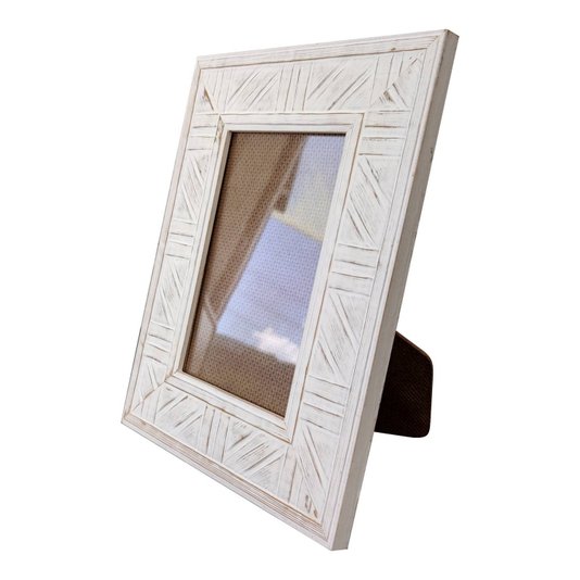 Porta Retrato de Moldura em Madeira Natural com Gravação e Acetato Mais Fundo com Suporte - 4,5x1,2