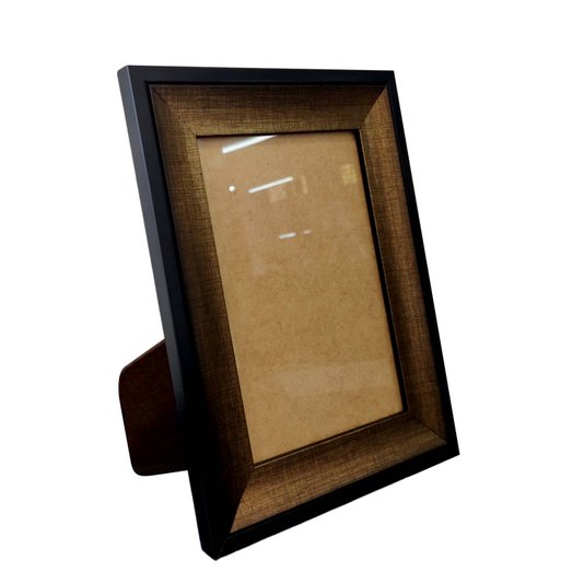 Porta Retrato de Moldura Hot Stamp Efeito Metalizado e Acetato Mais Fundo com Suporte - 4,1x1,8