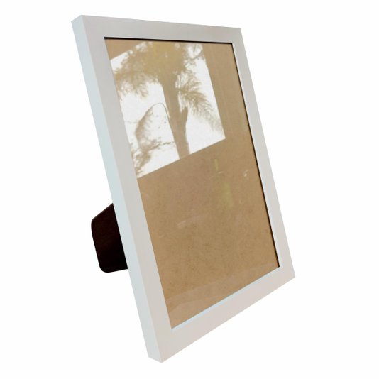 Porta Retrato de Moldura Lisa Revestida e Acetato Mais Fundo com Suporte - 2x2