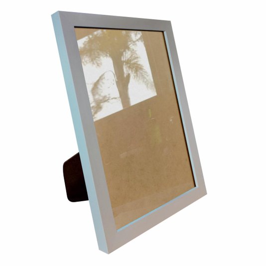 Porta Retrato de Moldura Lisa Revestida e Acetato Mais Fundo com Suporte - 2x2