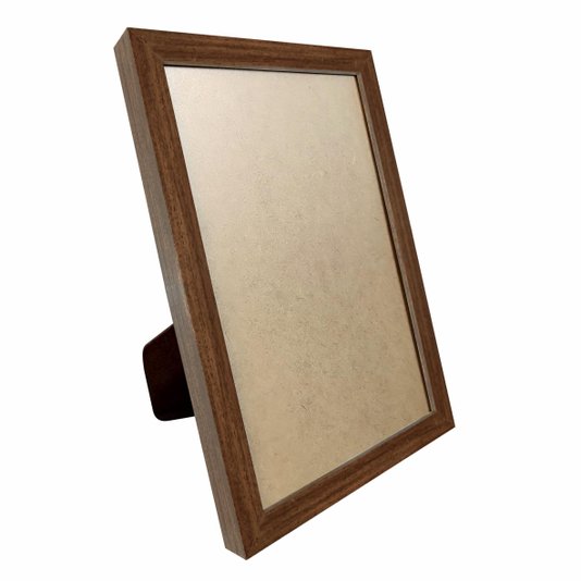 Porta Retrato de Moldura Lisa Revestida e PVC Antirreflexo Mais Fundo com Suporte - 2x2