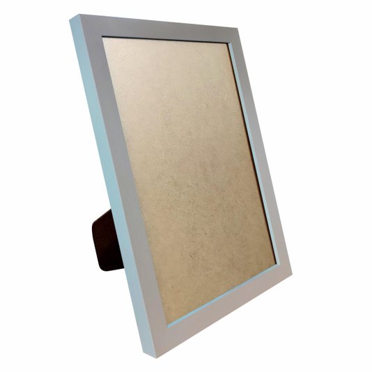 Porta Retrato de Moldura Lisa Revestida e PVC Antirreflexo Mais Fundo com Suporte - 2x2