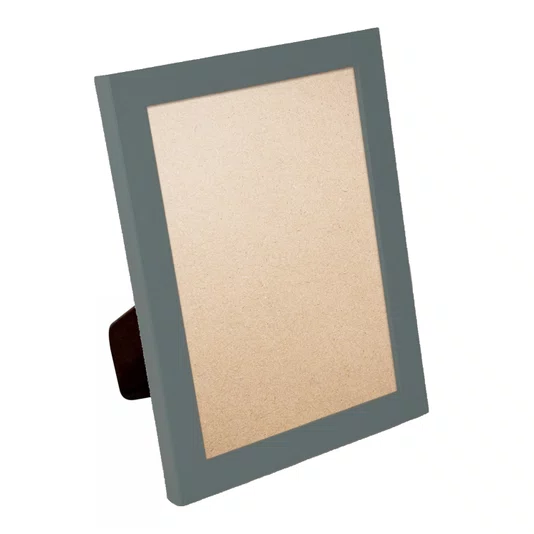 Porta Retrato de Moldura Lisa Revestida e PVC Antirreflexo Mais Fundo com Suporte - 2x2