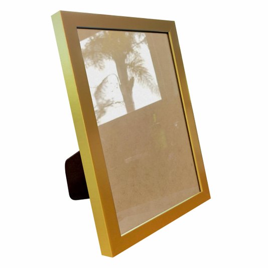 Porta Retrato de Moldura Lisa Revestida e Vidro Mais Fundo com Suporte - 2x2