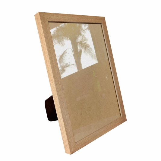 Porta Retrato de Moldura Lisa Revestida e Vidro Mais Fundo com Suporte - 2x2