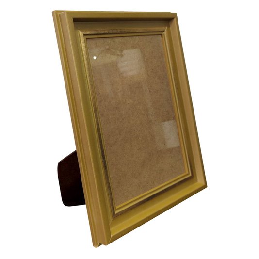 Porta Retrato de Moldura Micro Metalizada e Vidro Mais Fundo com Suporte - 3,4x2,1