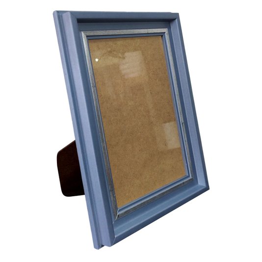 Porta Retrato de Moldura Micro Metalizada e Vidro Mais Fundo com Suporte - 3,4x2,1