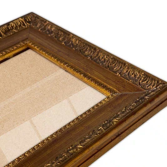 Porta Retrato de Moldura Provençal com Gravação e Acetato Mais Fundo com Suporte - 4,3x2,5
