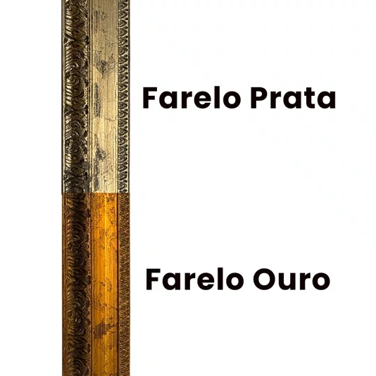 Porta Retrato de Moldura Provençal com Gravação e PVC Mais Fundo com Suporte - 4,3x2,5