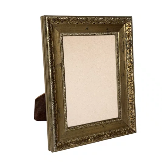 Porta Retrato de Moldura Provençal com Gravação e PVC Mais Fundo com Suporte - 4,3x2,5