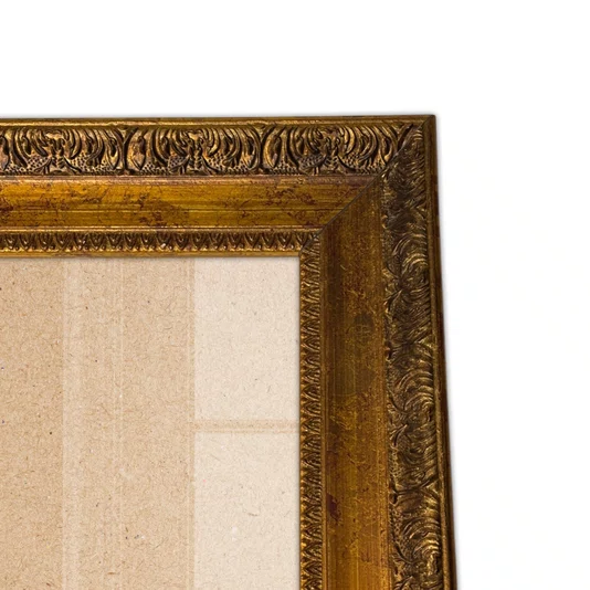 Porta Retrato de Moldura Provençal com Gravação e Vidro Mais Fundo com Suporte - 4,3x2,5